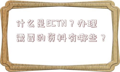 什么是ECTN？办理需要的资料有哪些？